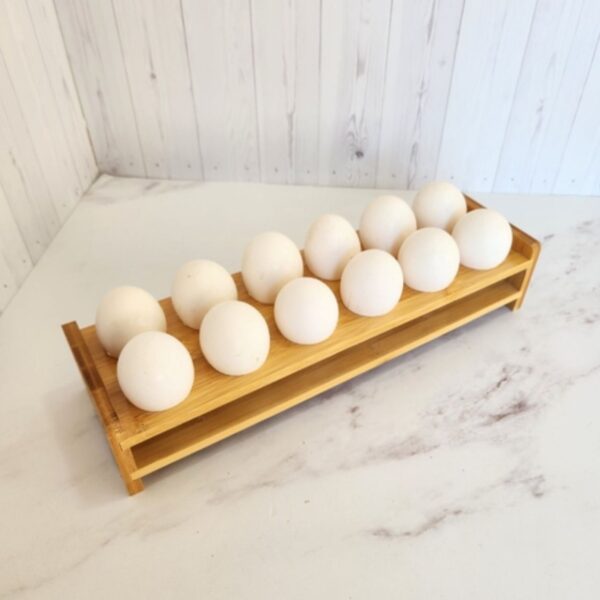 Huevera de Bambu x12